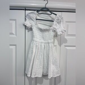 Altar'd State White Eyelet Mini Dress